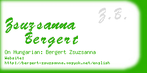 zsuzsanna bergert business card